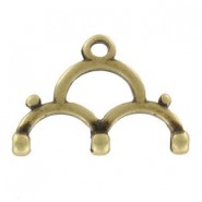 Cymbal ™ DQ metall Endstück Lakos III für 8/0 Perlen - Antik Bronze